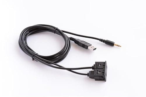 Edinstry Car Mdification Rear-Mounted USB AUX Extension Interface USB AUX Switch Seat Panel Interface