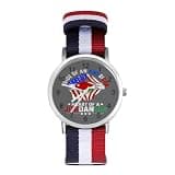 ZMYAPQO Pride of an American Heart of A Jordanian Flag Watches for Men