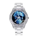 NTVOWPZO Three-Hand Analog Stainless Steel Watches for Men Easy Reader