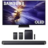 Samsung QN65S90FAFXZA 65 Inch 4K OLED Smart TV with a HW-Q990F Q Series Soundbar 11.1.4 Ch Subwoofer with Rear Speakers (2025)