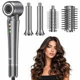 Bopcal Hot Air Styler Wrap, Multi Hair Styler Dryer Brush, 110,000 RPM Fast Drying Hair Dryer Brush with Auto Curling, No Heat Damage Ionic Styler for Curl, Straighten & Volume