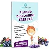 Plaque Disclosing Tablets for Teeth, 96 Count, Dental Disclosing Tablets for Kids or Adults, Shows Plaque, Helps Teach Kids Teeth-Brushing Habits for Clean Smile, by Fresh Knight, (Pack of 1)