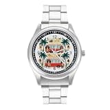NTVOWPZO Three-Hand Analog Stainless Steel Watches for Men Easy Reader