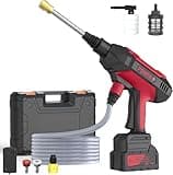 DECOKTOOL 950PSI CordlessPowerWasher with Foam Cannon for Car, Lane, Patio Cleaning, Red