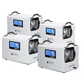 Set of 4 LDHTHOPI 145 Pint Commercial Dehumidifier with Drain Hose, Up to 6000 Sq. Ft, Auto Defrost, Memory Starting(Gift Directional Wheels), White
