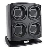 Versa [Newly Updated] Quad Watch Winder in Black - Independently Controlled Settings - Multiple Direction and Timer Settings - Adjustable Watch Pillow - Plenty of Space for Large Watches - No Magnets