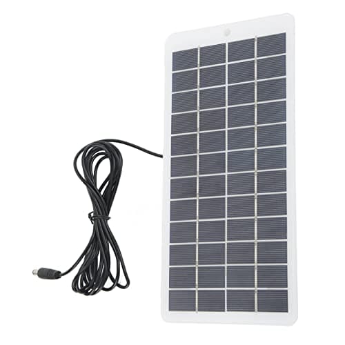 CHICIRIS 5W 12V Solar Panel, Polycrystalline Silicon Portable Solar Charger with DC Interface, for Outdoor Emergency Lights Advertising Lights Traffic