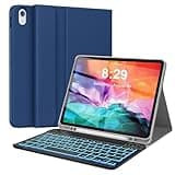 AMOUOGOEY Keyboard Case for iPad Pro 12.9 inch (Old Model) 2015 1st / 2017 2nd Gen (Navy with Backlit)
