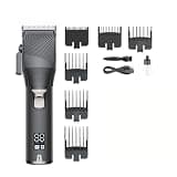 DAXXIN Hair Cutting Tool, Hair Trimmer Machine Rechargeable Hair Clipper Professional Clipper Electric Haircut Machine Cordless Trimmer for Men(Black with Box)