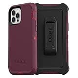 OtterBox iPhone 12 & iPhone 12 Pro Defender Series Series Case - Berry Potion (Raspberry Wine/Boysenberry), Rugged & Durable, with Port Protection, Includes Holster Clip Kickstand