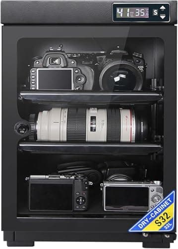 UYCVT Camera Dry Cabinet, Digital Control Dehumidifier, Camera Lens Dehumidifier Storage Cabinet, Low Noise & Energy Saving, for Camera Lens/Photographic Equipment-32L