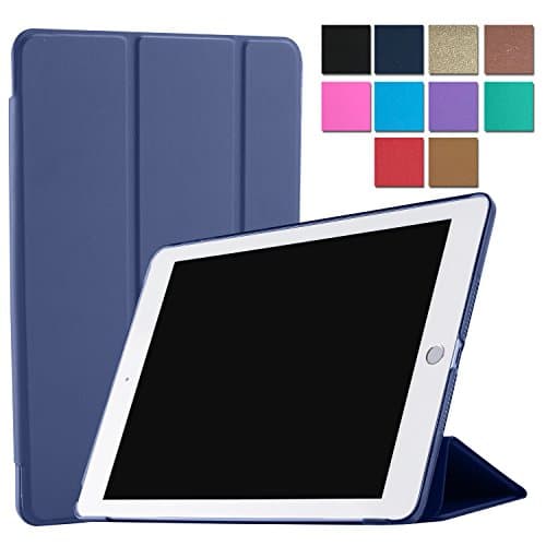 DuraSafe Cases for iPad PRO 9.7 Inch 2016 [ A1673 A1674 A1675 ] Tri Fold Smart Cover with Translucent Back, Auto Sleep/Wake - Navy Blue