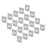 Hosrivae Aluminum Clip Alloy Panel Efficient Mud Top Removal Silver 30mm 33mm 35mm 40mm 20 Pack Buckle Pv Modules Drain Drainage Guide with Clamp(35mm)