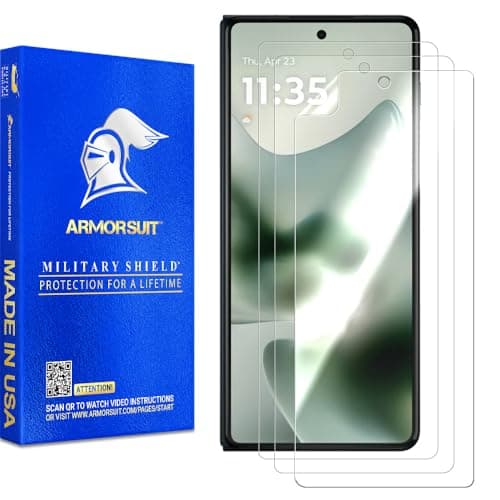 ArmorSuit 3 Pack for Motorola Razr Fold Front Screen Protector Case Friendly MilitaryShield HD Clear Film - Made in USA