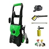 Nozzlpeak Pressure Washer 2200 PSI with On-Board Storage, 1625W Plug-in, Includes 5 Nozzles and Foam Pot, GFCI Plug, for Cars Fences Decks Outdoor - Green