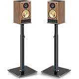 5Rcom Universal Speaker Stands for Surround Sound with 360° Swivel，Height Adjustable Bookshelf Speakers Stand from 32" to 43" with Cable Management, Speaker Stands Pair with Nonslip Pad Easy Install