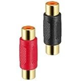 INSIGNIA RCA Couplers 2-Pack – Female to Female Stereo Audio Cable Adapters