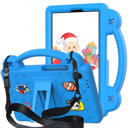 QYiiD Kids Case for Onn 12.1 inch Tablet Pro 2024 (Model:100146663), Shockproof Full Body Protective Light Weight EVA, Folding Handle Stand Shoulder Strap for Walmart Onn Surf Tablet 12.1", LightBlue