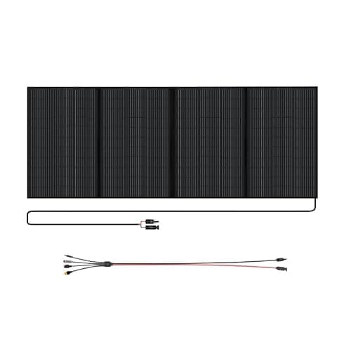 400W Foldable Solar Panel for Power Station, 36V High Efficiency Solar Charger with MC4 Output, Waterproof PET Fabric Solar Panel Kit for RV, Camper Van, Boat, Off-Grid System & Emergency Power Backup