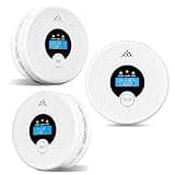 3-Pack Home Monitoring Device, Test & Silence Button, Replaceable 10 Year Battery, Long-Lasting Guard for Home & Office