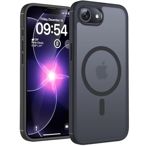 TOCOL for iPhone 17e Case, Compatible with Magsafe, Military Drop Protection, Slim Translucent Matte Shockproof for iPhone 17 e Case 6.1 inch (Black)
