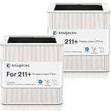 2 Pack 211+ Replacement Filter Compatible with Blue Pure, 2 Stage Composite Filter for 211+ /211+ Auto Indoor Air Purifi-er, Home Dust Odor Removal Activated Carbon Replacement Air Filter
