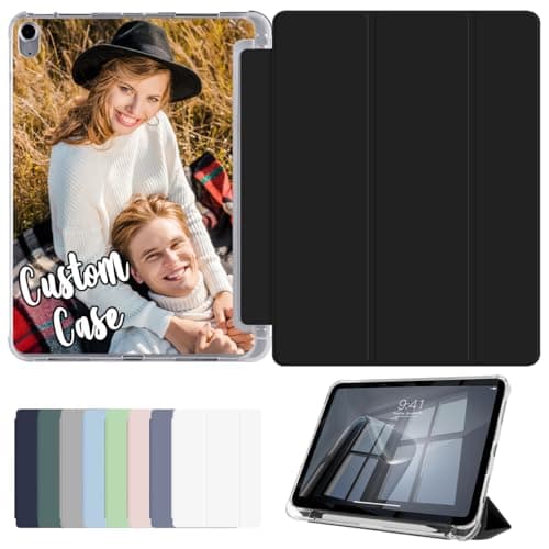 Custom Case for iPad 8th Generation 10.2 inch 2020 (Model: A2428 A2429 A2270 A2430) with Photo/Text,Personalized Picture/Name Cover Shell Protective Leather, Auto Sleep/Wake