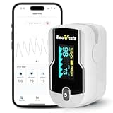 Zacurate 500E-B Wireless Bluetooth Fingertip Blood Pulse Oximeter Monitor with FREE App, SpO2, Heart Rate, Plethysmograph, and Perfusion Index Finger Oxygen Sensor Meter