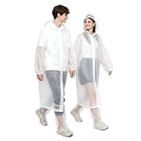 2 Pack Disposable Rain Ponchos with Shoe Covers & Storage Bag - Waterproof Rain Gear for Adults, Hiking, Camping, Disney.