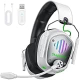 SKAPENDY VK81 Wireless Gaming Headset for Multi-Platform Gamers - PS5, PC, Switch, Mobile - 2.4GHz & Bluetooth, 20ms Ultra-Low Latency - 50H Battery, 3D Sound, ENC Noise Cancelling Mic for Clear Chat