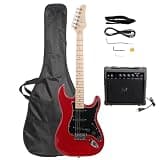 Electric Guitar Kit with 20W Amp, Basswood Body, Red