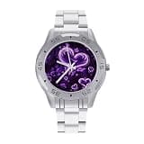 NTVOWPZO Three-Hand Analog Stainless Steel Watches for Men Easy Reader