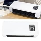 Thonlai Electric Wall Heater 1500W ABS Wall Mounted Space Heater Fast Heating Machine with Remote Control Towel Drying Rack for Bedroom Bathroom (ABS)