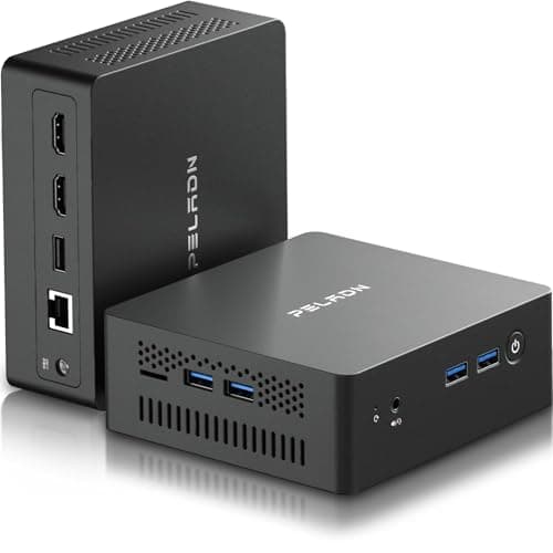PELADN Mini PC J4105(up to 2.5GHz), 8GB DDR4 & 256GB SSD,4K HD,BT4.0,Dual HDMI Ports,Mini Desktop Computer,2.4G/5G WiFi Gigabit Ethernet Support Mini Computers