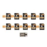 Spypoint MicroSD-32GB Memory Card (10-Pack) with Reader Bundle (11 Items)