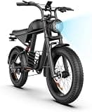 ZOILSHUNDRY Electric Bike for Adults with 1500W Peak Motor,Max Speed 30MPH,Up to 60Miles,Moped ebikes with 15.6AH Battery,20" Fat Tire Adult Electric Bicycle（USA Werahouse）