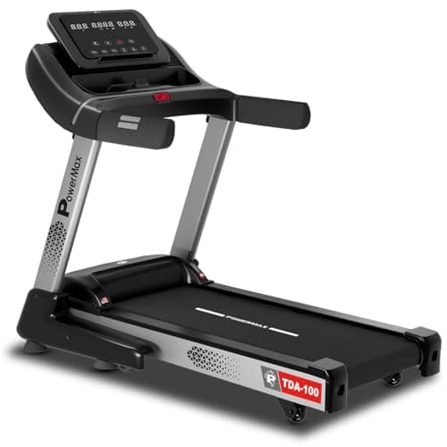 Motorized Treadmill with 2 HP & Semi-Auto Lubrication - TDA-100 by PowerMax Fitness