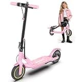 WERHY Foldable Kids Electric Scooter, 350W Motor, Max 12/16Miles Long Range, 19 MPH Max Speed, 8.5" Solid Tire, Lightweight Foldable E-Scooter with Dual Braking, Digital Display, Cruise Control