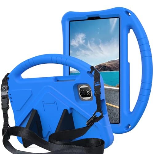 QYiiD Kids Case for Honor Pad X7 8.7 inch 2025, Kids EVA Protective Shockproof Cover with Stand Handle, Shoulder Strap, Handle Stand for Honor Pad X7 Tablet 8.7 inch, Blue