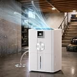 6000 Sq. Ft Dehumidifier for Basement,100 Pint Dehumidifier for Large Room and Home, with Continuous Drain Hose, 1.45 Gal Water Tank, Smart Humidity Control for Garage, Bathroom, Bedroom, Laundry Room