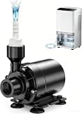 Upgraded Automatic Dehumidifier Drain Pump, 15FT High Lift, 100FT Long Drainage, IPX8 Waterproof Ultra Quiet Mini Condensate Pump, Auto Water Level Detection & Shutoff for Basement Laundry Room