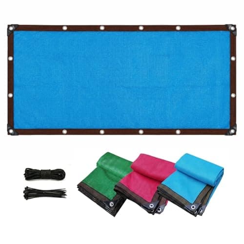 Shade Cloth for Garden 90% Heat Reflective Tarp for Blocking Sun with Grommets, Sun Shades Outdoor Patio for Pergola Shade Cover, Garden, Cars, Dogs, Greenhouse(Blue,8x39ft)