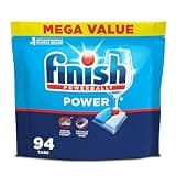 Finish Power Dishwasher Pods, No Pre-Rinse Dishwasher Detergent Soap For Deep Clean & Shine with Degreasing Power, Fresh Scent, 94 Count