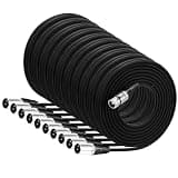 Copkim 10 Pack 6 ft Bright XLR Cables 3 Pins Balanced XLR Microphone Cable to Male to Female Mic Cable for Microphone, Mixer, Recording Studio, Podcast(Black)
