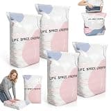 No-Pump Vacuum Storage Bags, Large Compression Storage Bags for Clothes, Comforters, Blankets, Bedding, Travel & Home Organization (M,4PCS)