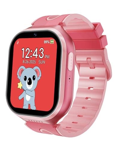 Smart Watch for Kids, Girls Gifts Toys for Age 5-12, Kids Watch with Games Camera Vedio Music Player Voice Recorder Alarm Clock Calculator Pedometer Birthday Gifts for Ages 7 8 9 10 12 (Light Pink)