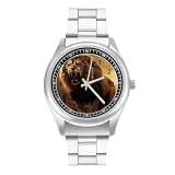 NTVOWPZO Three-Hand Analog Stainless Steel Watches for Men Easy Reader