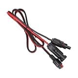 Aurikall 30 Amp Solar Battery Charging Adapter Cable with Anderson Connectors - 12 AWG Copper Wire, 1 Meter Length, for Mobile Energy Storage, Electric Bikes, and Forklifts