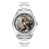 NTVOWPZO Three-Hand Analog Stainless Steel Watches for Men Easy Reader