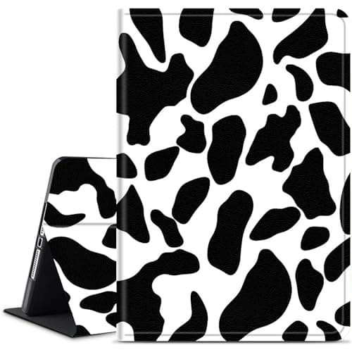 Dikoer for Amazon Kindle Fire HD 10 & 10 Plus Tablet Case(11th/13th Generation, 2021/2023), Lightweight Adjustable Stand Back Shell Protection Smart Cover for Fire HD 10 2021 10.1 Inch, Cow Prints
